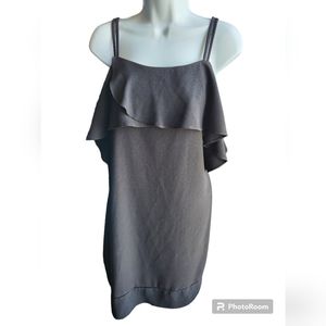 Maggy London Black Cold Shoulder Shift Dress Size 12